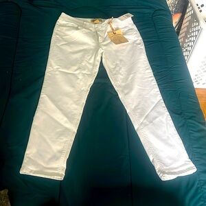 Democracy Ab Technology Stretchy White Denim Pants Size 10